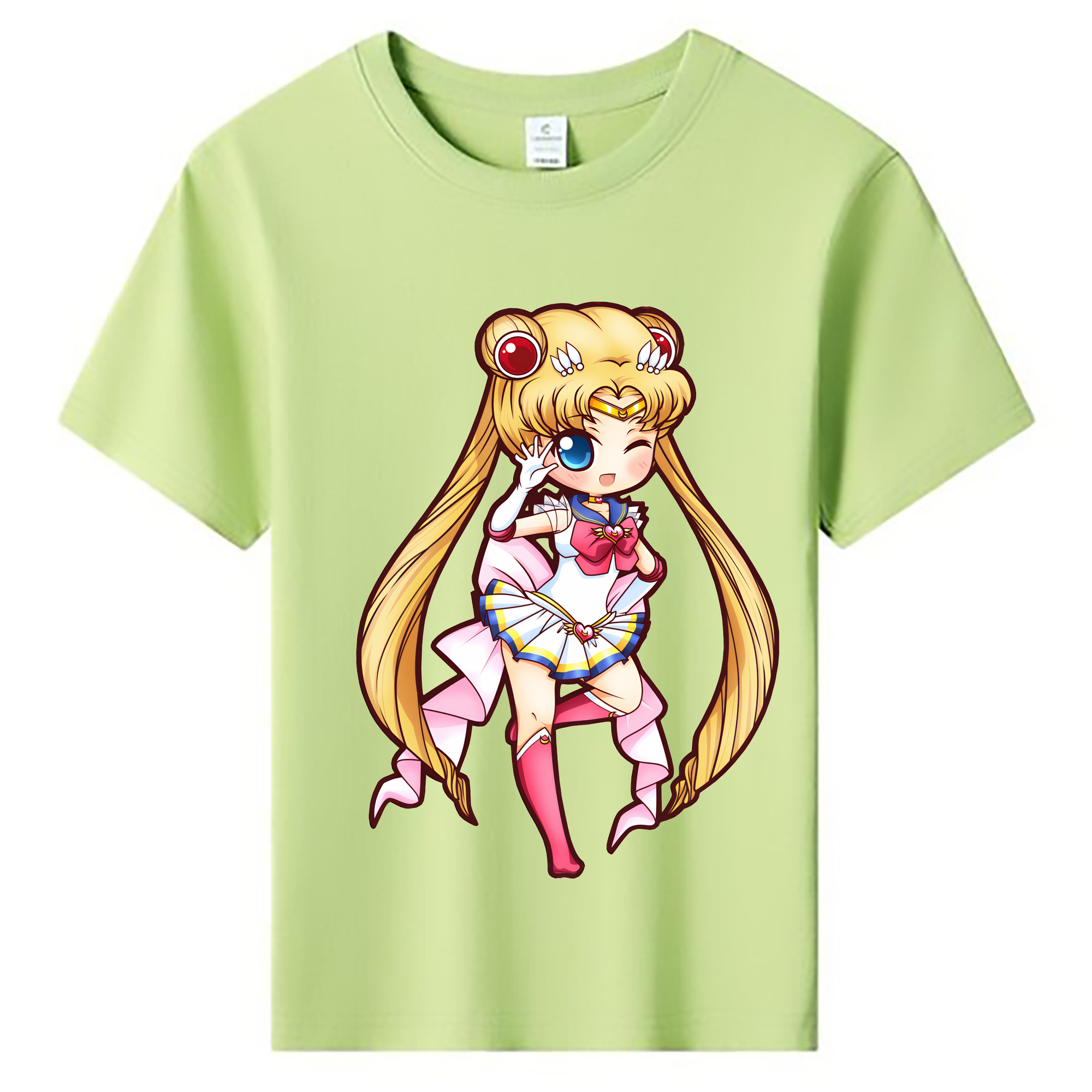 （画像用） 美少女戦士セーラームーン 月野 うさぎ つきの うさぎ Sailor Moon Tsukino Usagi 綿100％キッズTシャツ（フロントプリント）